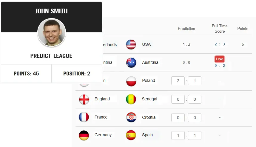 world cup api prediction game