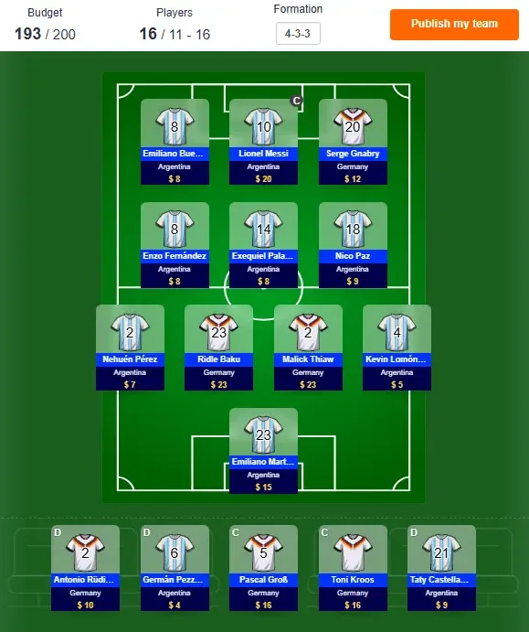 fantasy football api implemented
