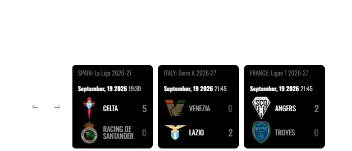 Multi-League match slider sport widgetSaudi Arabia league Macedils sports widget Multi-League match slider sport widgetSaudi Arabia league Macedils sports widget