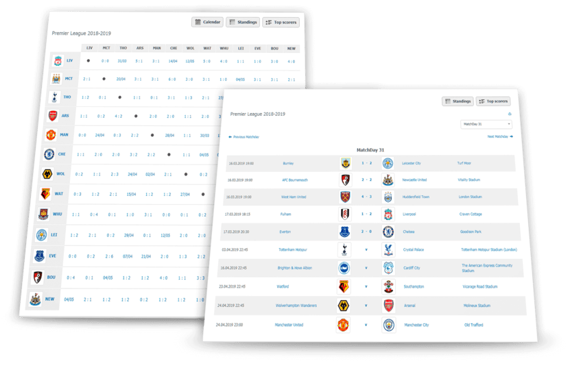 2020 standings table euro UEFA European